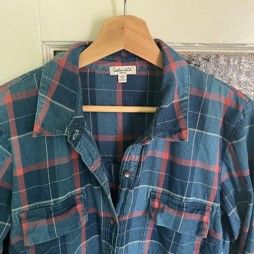 Splendid Plaid Button-Down Shirt - image 4